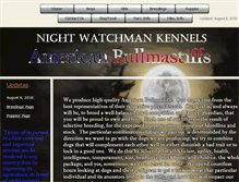 Tablet Screenshot of nightwatchmankennels.com